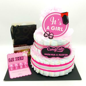 girl diaper cake